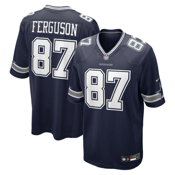 Dallas Cowboys Jake Ferguson Nike Navy Team Game Jersey