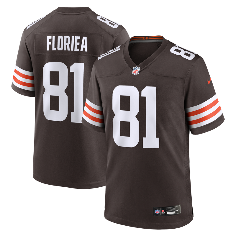 Cleveland Browns Luke Floriea Nike Brown Team Game Jersey