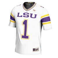 #1 LSU Tigers GameDay Greats Football Jersey – White