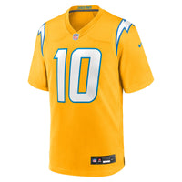 Los Angeles Chargers Justin Herbert Nike Gold Alternate Charger Power Game Player Jersey