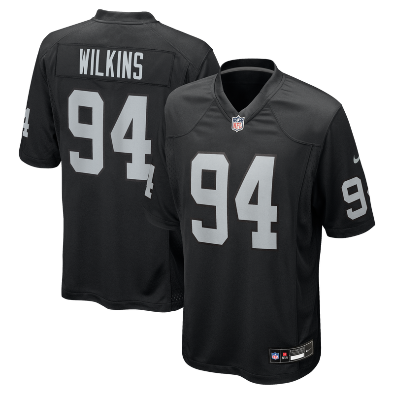 Las Vegas Raiders Christian Wilkins Nike Black Team Game Jersey