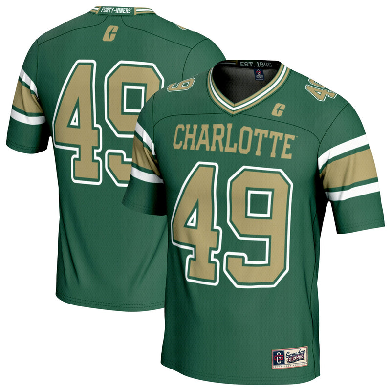 #49 Charlotte 49ers GameDay Greats Lightweight Football Fashion Jersey - Green
