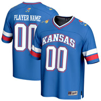 Kansas Jayhawks GameDay Greats NIL Pick-A-Player Football Fashion Jersey - Royal
