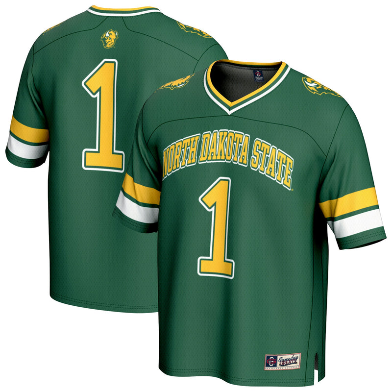 #1 NDSU Bison GameDay Greats Lightweight Collegiate Football Fashion Jersey - Green