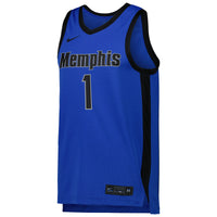 #1 Memphis Tigers Nike Replica Basketball Jersey - Blue