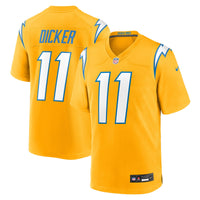 Los Angeles Chargers Cameron Dicker Nike Gold Alternate Game Jersey