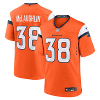 Denver Broncos Jaleel McLaughlin Nike Orange Team Game Jersey