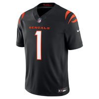 Cincinnati Bengals Ja'Marr Chase Nike Black Team Vapor F.U.S.E. Stitched Limited Jersey