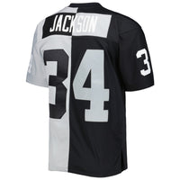 Las Vegas Raiders Bo Jackson Mitchell & Ness Black/Silver 1988 Split Legacy Replica Jersey