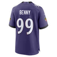 Baltimore Ravens Rayshaun Benny Nike Purple Team Game Jersey