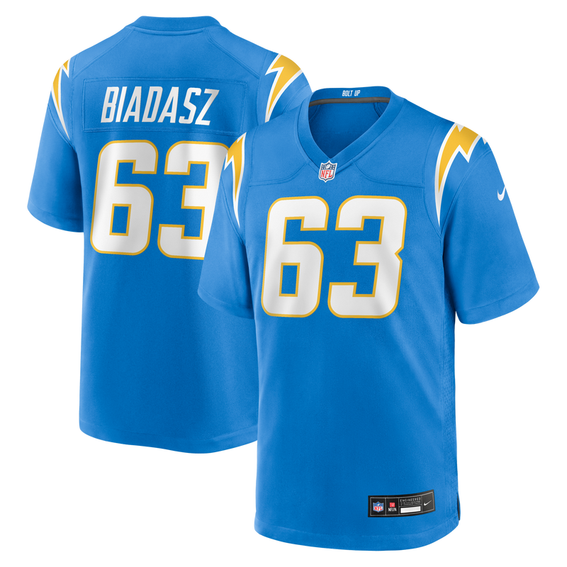 Los Angeles Chargers Tyler Biadasz Nike Powder Blue Team Game Jersey