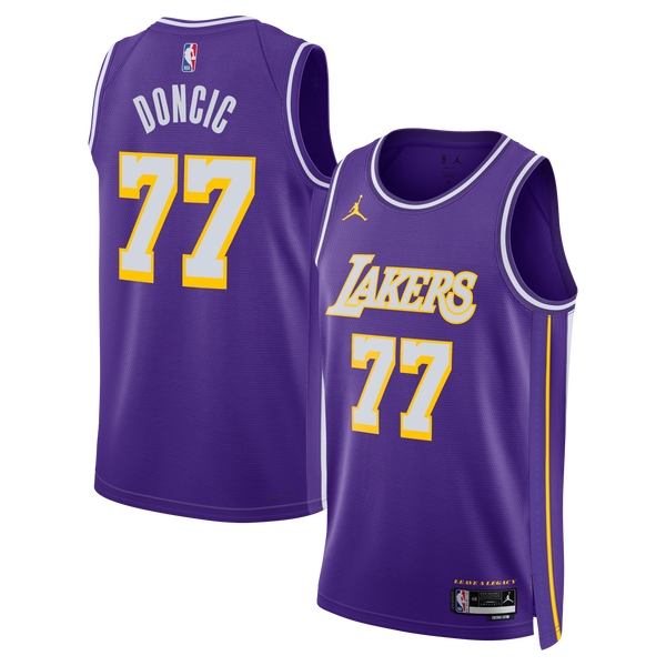 Los Angeles Lakers Jordan Brand Statement Edition Swingman Jersey - Purple - Luka Doncic -