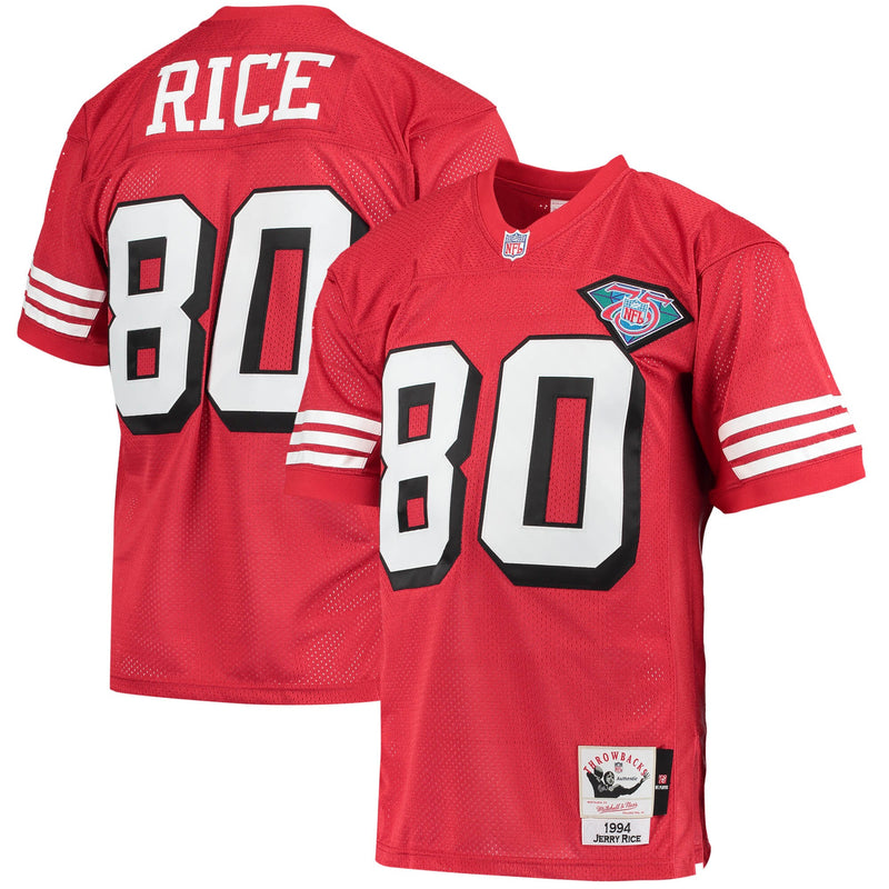 San Francisco 49ers 1994 Jerry Rice Mitchell & Ness Scarlet Authentic Throwback Retired Player Jersey