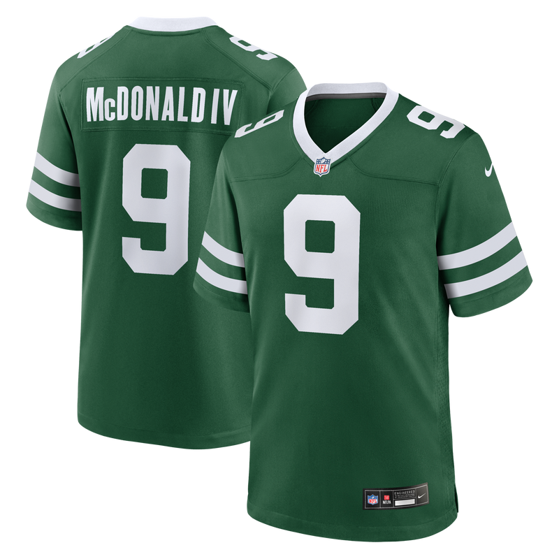 New York Jets Will McDonald IV Nike Legacy Green Team Game Jersey