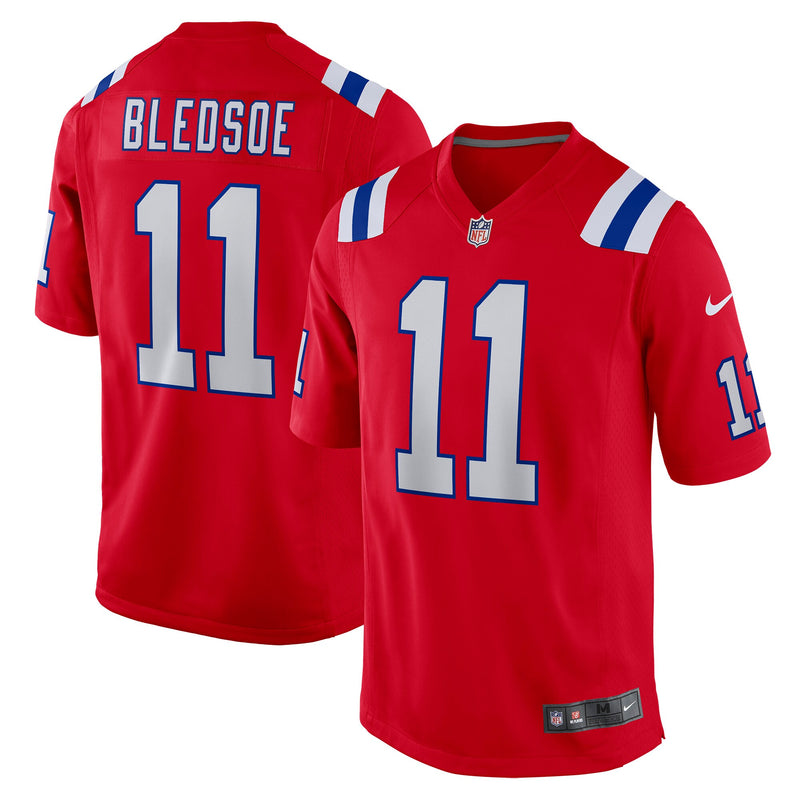 New England Patriots Drew Bledsoe Nike Red Retired Player Alternate Game Jersey