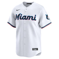 Miami Marlins Nike White #1 Dad Home Limited Jersey