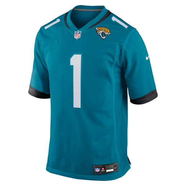 Jacksonville Jaguars Number 1 Dad Nike Teal Game Jersey
