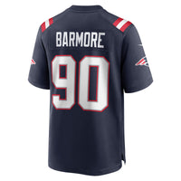 New England Patriots Christian Barmore Nike Navy Player Game Jersey