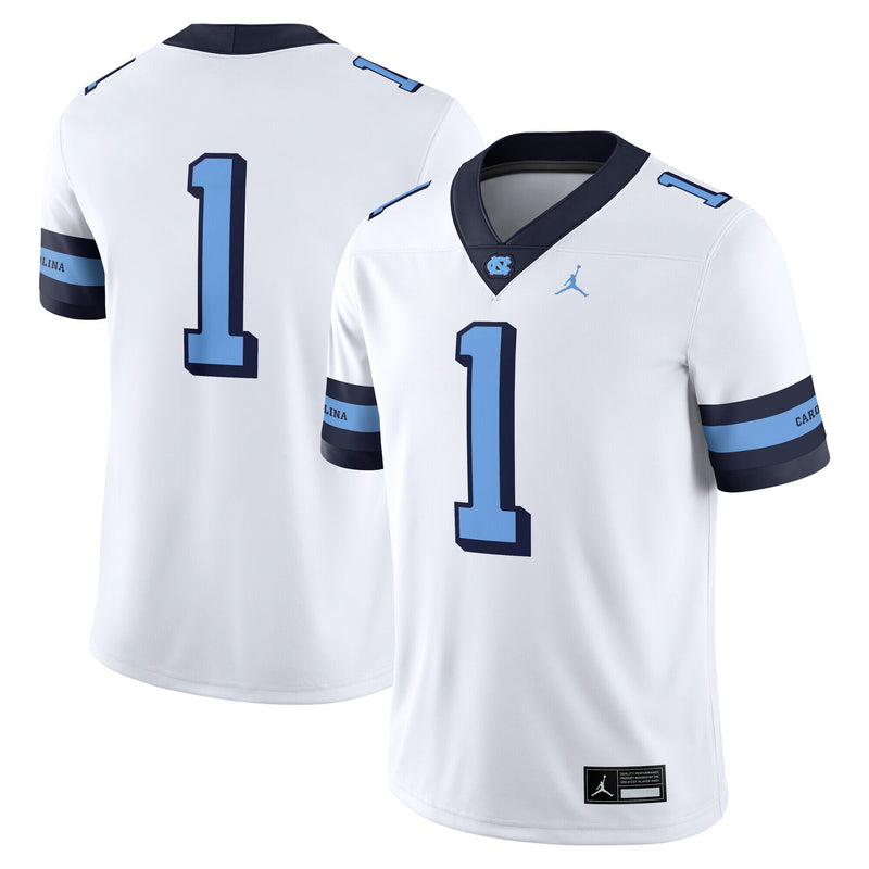 #1 North Carolina Tar Heels Jordan Brand Alternate Game Jersey - White
