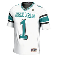 #1 Coastal Carolina Chanticleers GameDay Greats Endzone Football Jersey - White