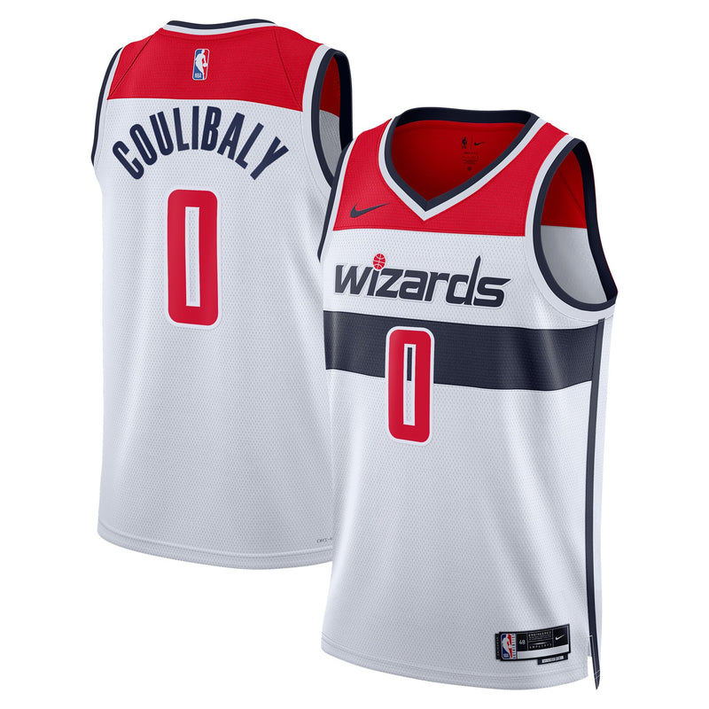 Washington Wizards Nike Association Edition Swingman Jersey - White - Bilal Coulibaly -