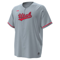 Utah Utes Under Armour Replica Baseball Jersey - Gray