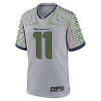 Seattle Seahawks Jaxon Smith-Njigba Nike Wolf Gray 2025 Rivalries Collection Game Jersey
