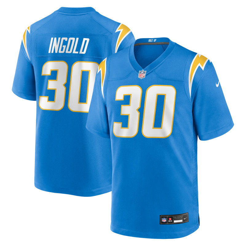 Los Angeles Chargers Alec Ingold Nike Powder Blue Team Game Jersey