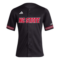NC State Wolfpack adidas Replica Baseball Jersey - Black