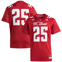 #25 NC State Wolfpack adidas Premier Strategy Jersey - Red