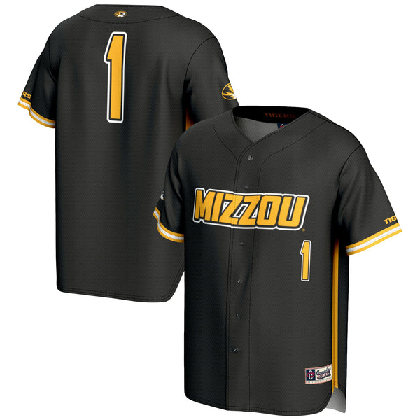 #1 Missouri Tigers GameDay Greats Lightweight Baseball Jersey - Black