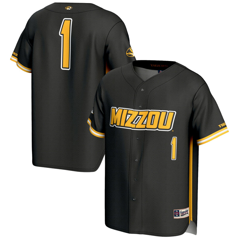 #1 Missouri Tigers GameDay Greats Lightweight Baseball Jersey - Black