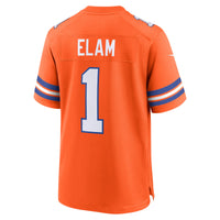 Denver Broncos Jason Elam Nike Orange Retired Player Alternate Game Jersey