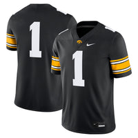 #1 Iowa Hawkeyes Nike Game Jersey - Black