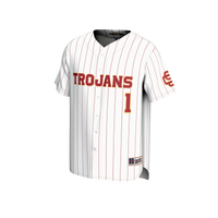 #1 USC Trojans GameDay Greats Adult Lightweight Collegiate Baseball Fashion Jersey - White
