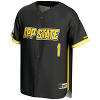 #1 Appalachian State Mountaineers GameDay Greats Lightweight Baseball Fashion Jersey - Black