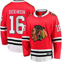 Chicago Blackhawks Jason Dickinson Fanatics Red Home Breakaway Jersey