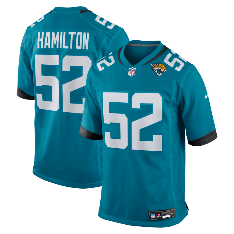 Jacksonville Jaguars DaVon Hamilton Nike Teal Game Jersey