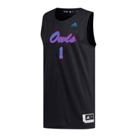 #1 Florida Atlantic Owls adidas Replica Basketball Jersey - Black