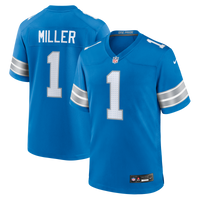 Detroit Lions Blake Miller Nike Blue 2026 NFL Draft First Round Pick No. 17 Team Game Jersey