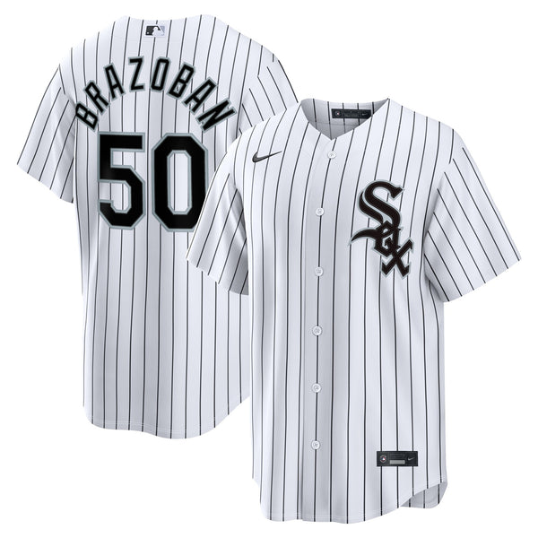 Chicago White Sox Huascar Brazoban Nike White Home Replica Jersey