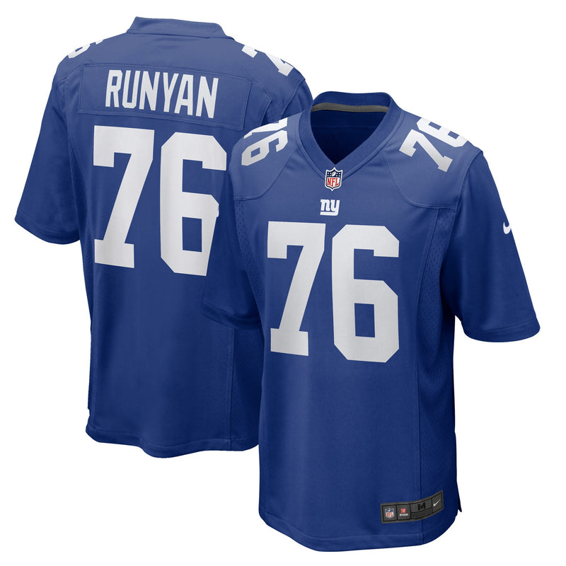 New York Giants Jon Runyan Nike Royal Team Game Jersey