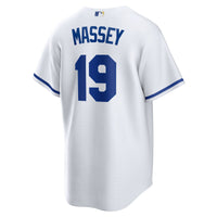 Kansas City Royals Michael Massey Nike White Home Replica Jersey