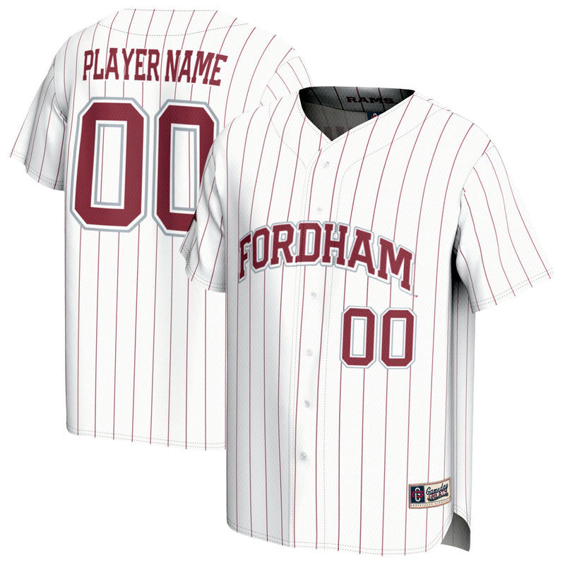 Fordham Rams GameDay Greats Lightweight Collegiate Baseball NIL Pick-A-Player Fashion Jersey - White