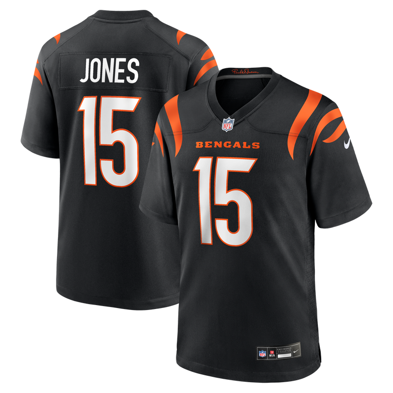 Cincinnati Bengals Charlie Jones Nike Black Team Game Jersey