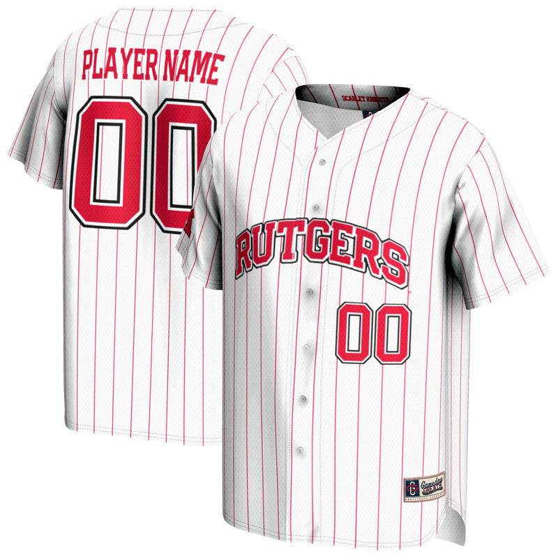 Rutgers Scarlet Knights GameDay Greats NIL Pick-A-Player Lightweight Baseball Jersey - White
