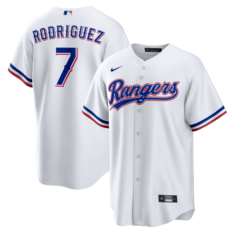 Texas Rangers Ivan Rodriguez Nike White Home Retired Player Replica Jersey