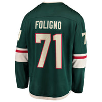 Minnesota Wild Nick Foligno Fanatics Green Home Breakaway Jersey