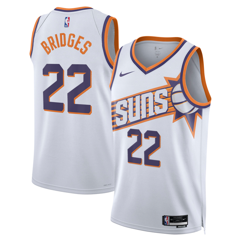 Phoenix Suns Nike Association Edition Swingman Jersey - White - Miles Bridges -