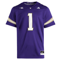 #1 Washington Huskies adidas Premier Jersey - Purple